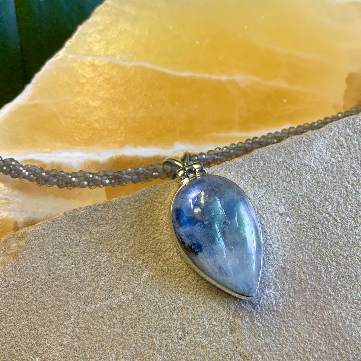 Rainbow Moonstone Pendant