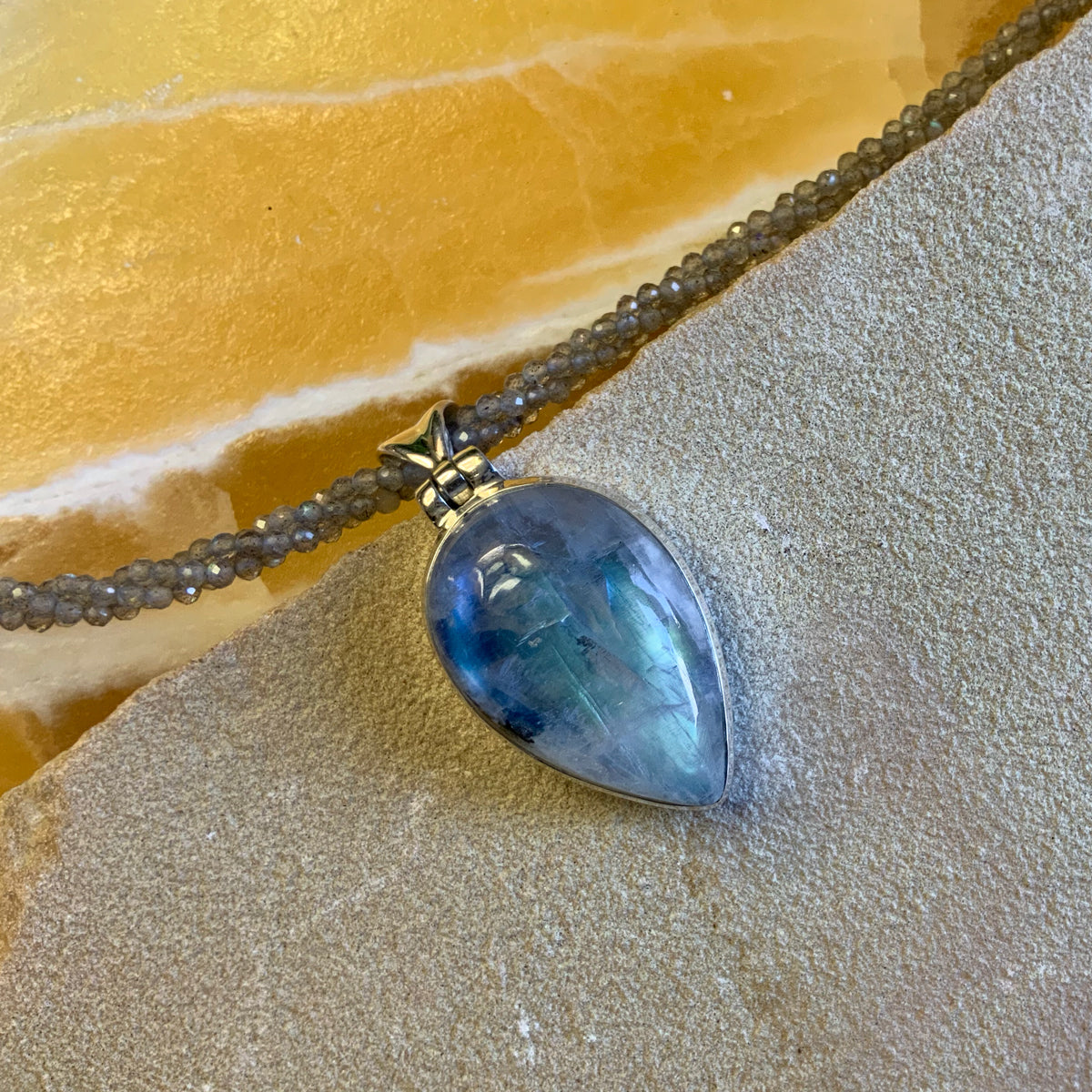 Rainbow Moonstone Pendant