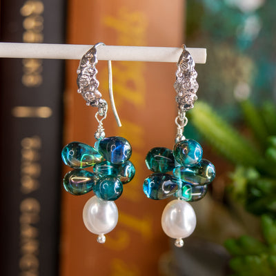 AB Czech Glass Teardrop Earrings