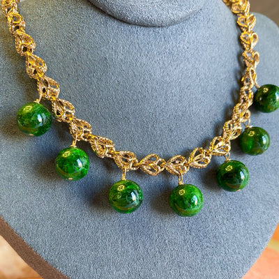 Chrome Diopside & Gold Fill Necklace