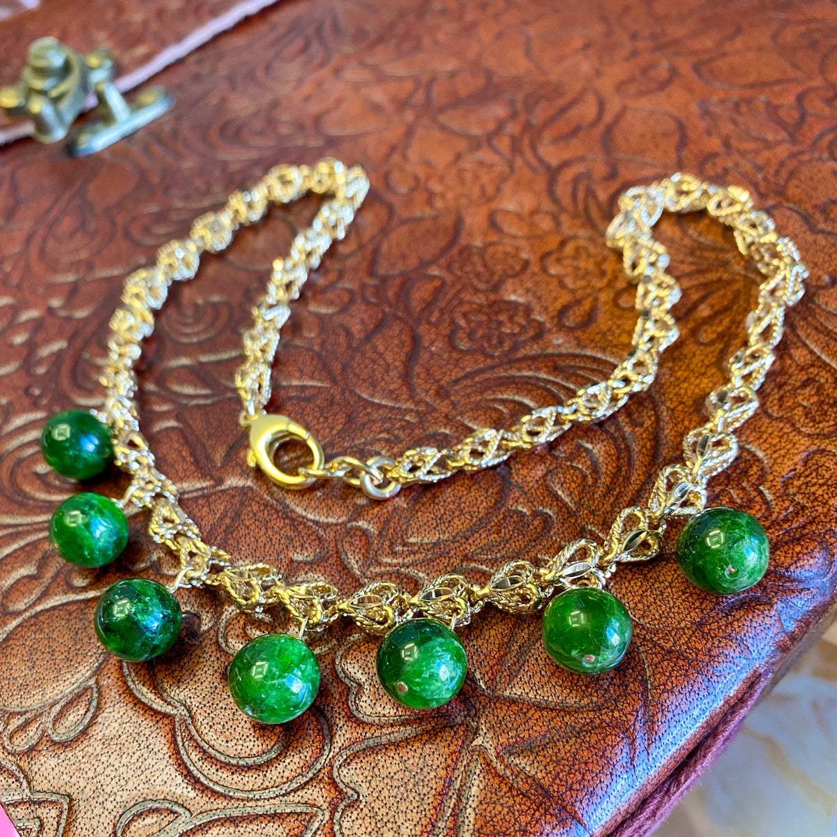 Chrome Diopside & Gold Fill Necklace