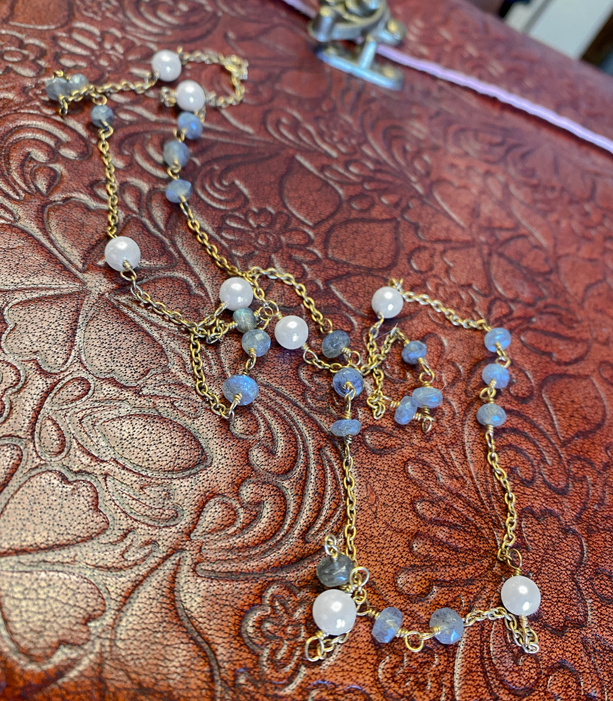Labradorite & Pearl Necklace