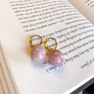 Pink Moonstone Earrings