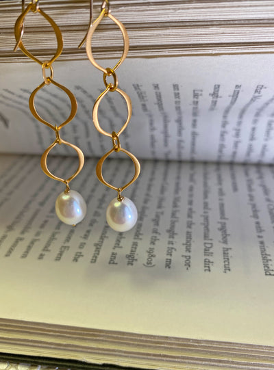 22KT Gold Vermeil Freshwater Pearl Earrings