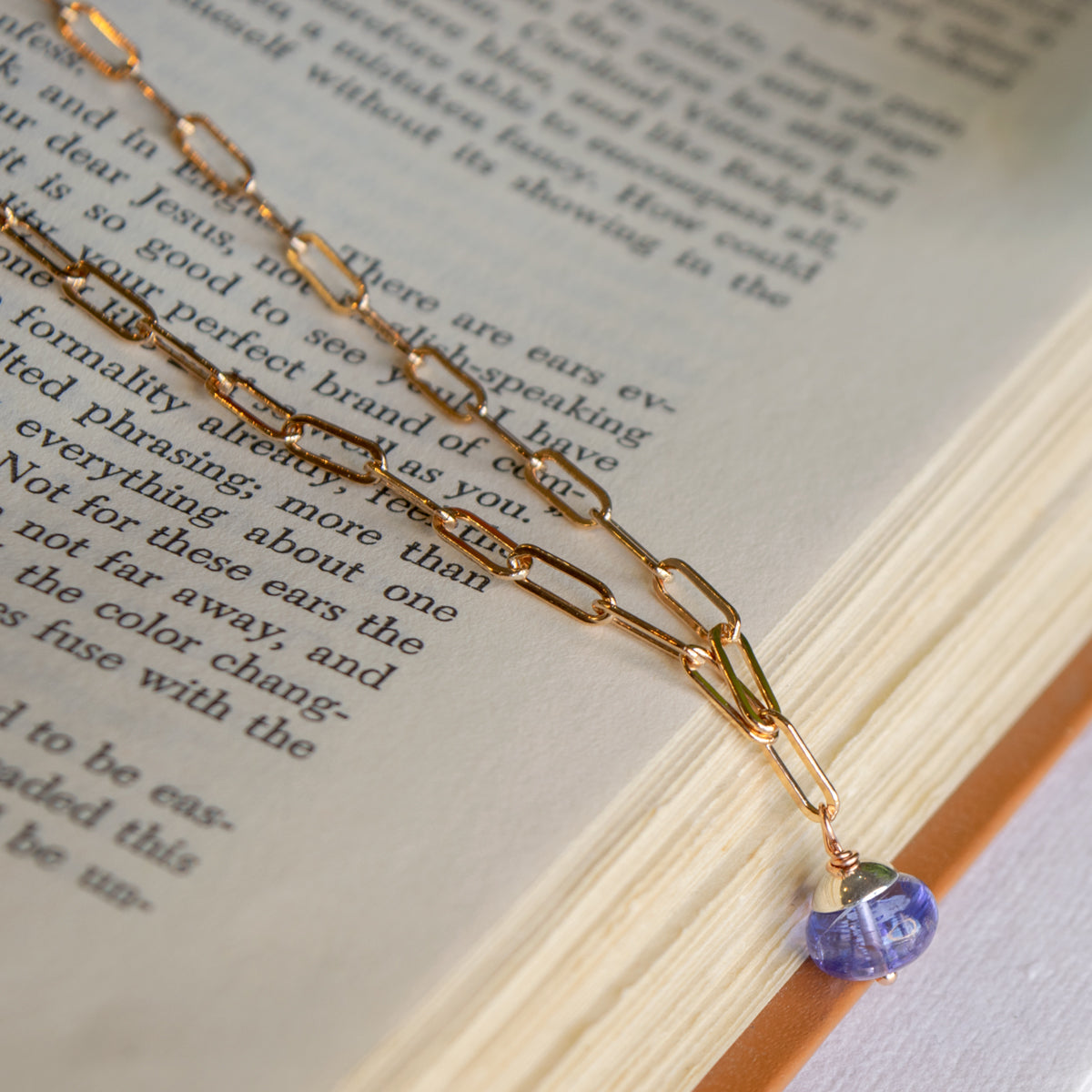 Natural Tanzanite Drop Necklace