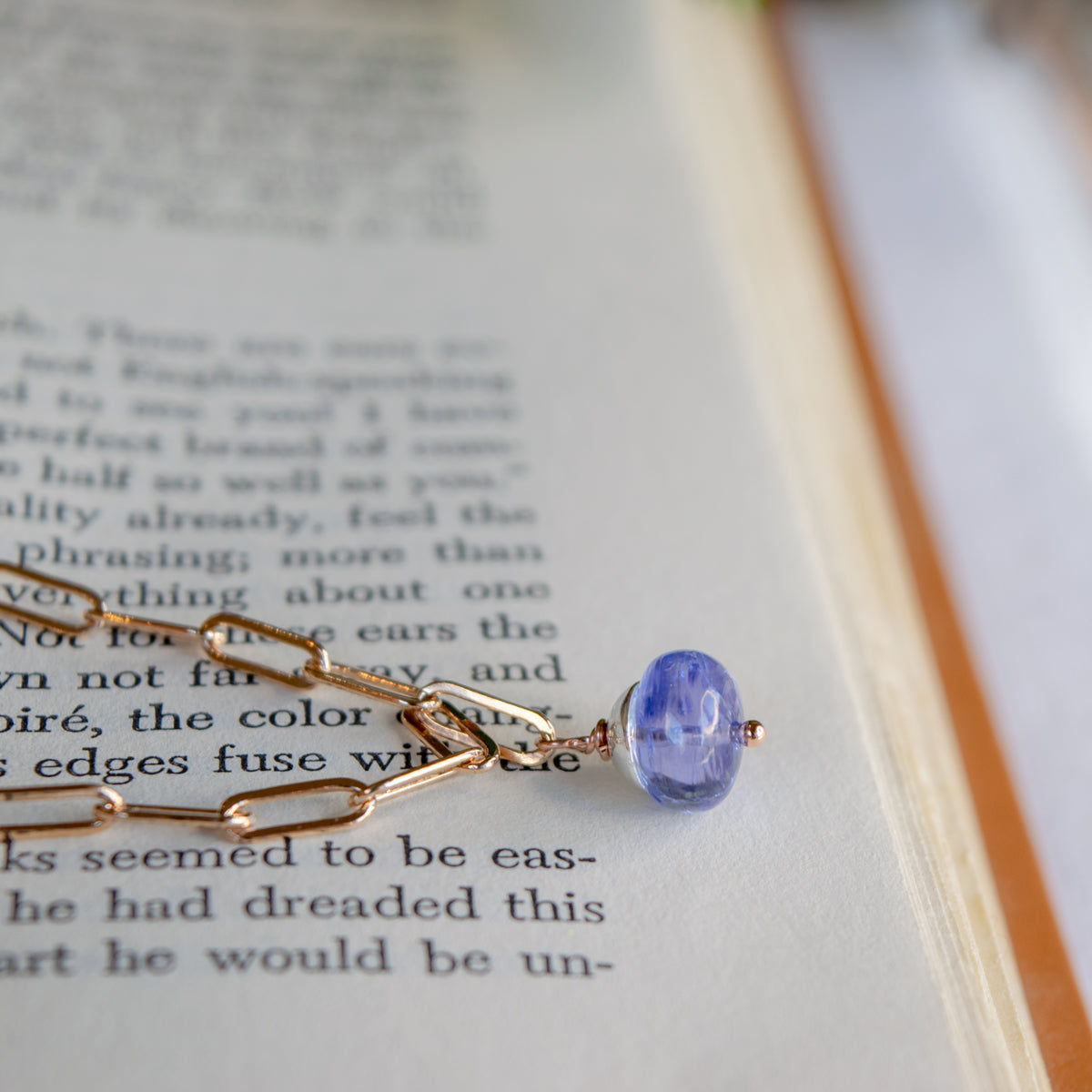 Natural Tanzanite Drop Necklace