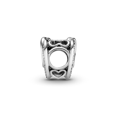 Sparkling Hearts Entwined Charm