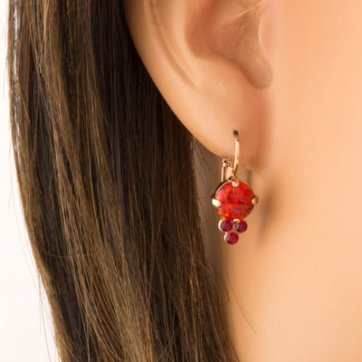 Mariana Red Opal Drop Earrings