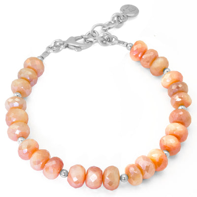 The Goddess Collection Peach Coated Quartz Bracelet
