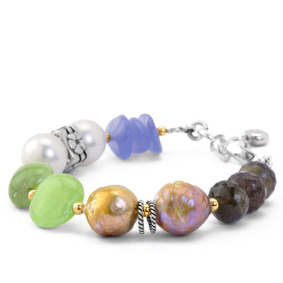 Impressionist Collection Labradorite & Chalcedony Bracelet