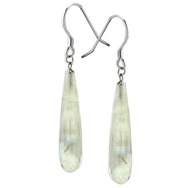 Elongated Teardrop Flourite Earrings-343075