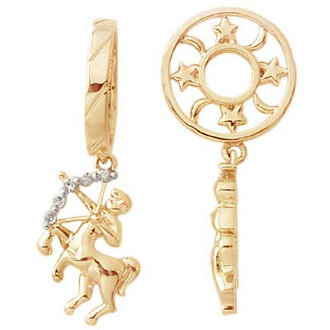 Storywheels SAGITTARIUS Dangle with Diamond 14K Gold Wheel ONLY 1 AVAILABLE! 265874