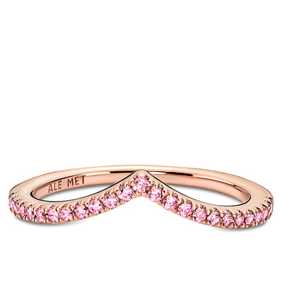 Pandora Sparkling Pink Timeless Wish Ring