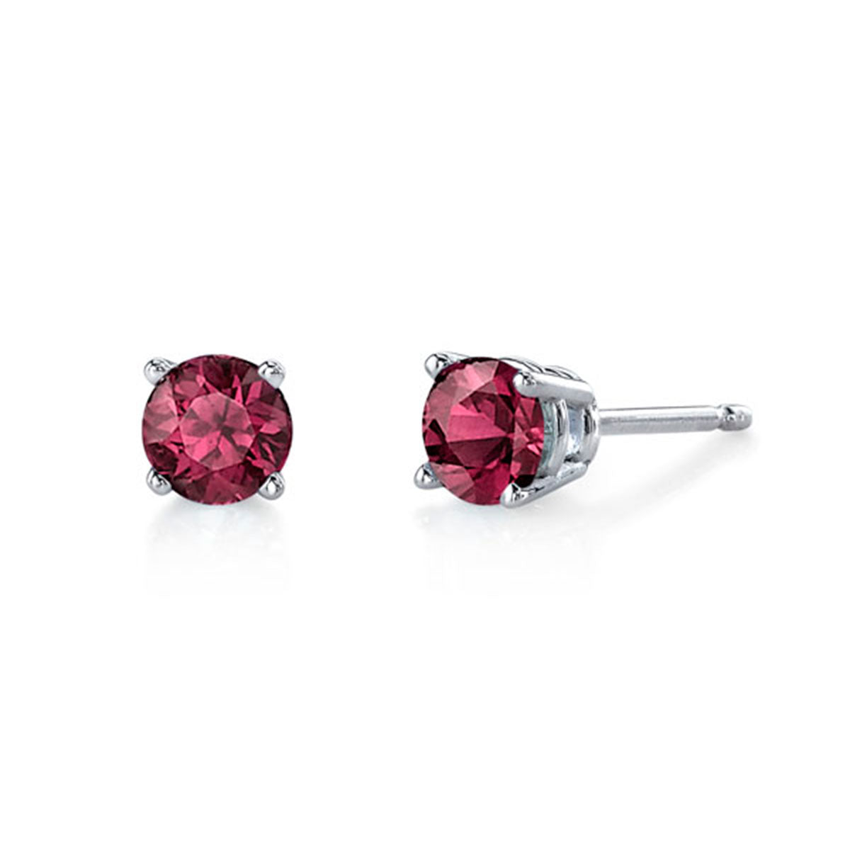 Rhodolite 5mm Earrings-425-19