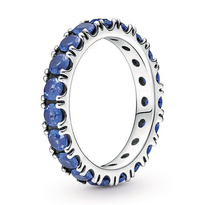 Pandora Sparkling Row Eternity Blue Ring