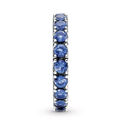Pandora Sparkling Row Eternity Blue Ring