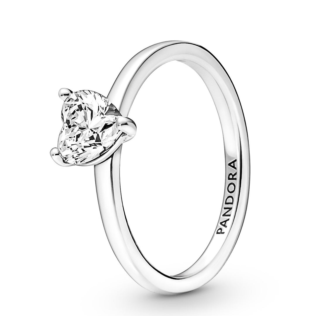 Pandora Sparkling Heart Solitaire Ring – Elisa Ilana