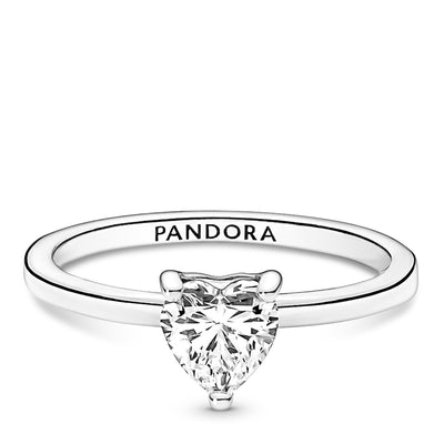 Pandora Sparkling Heart Solitaire Ring