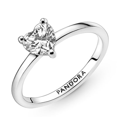 Pandora Sparkling Heart Solitaire Ring