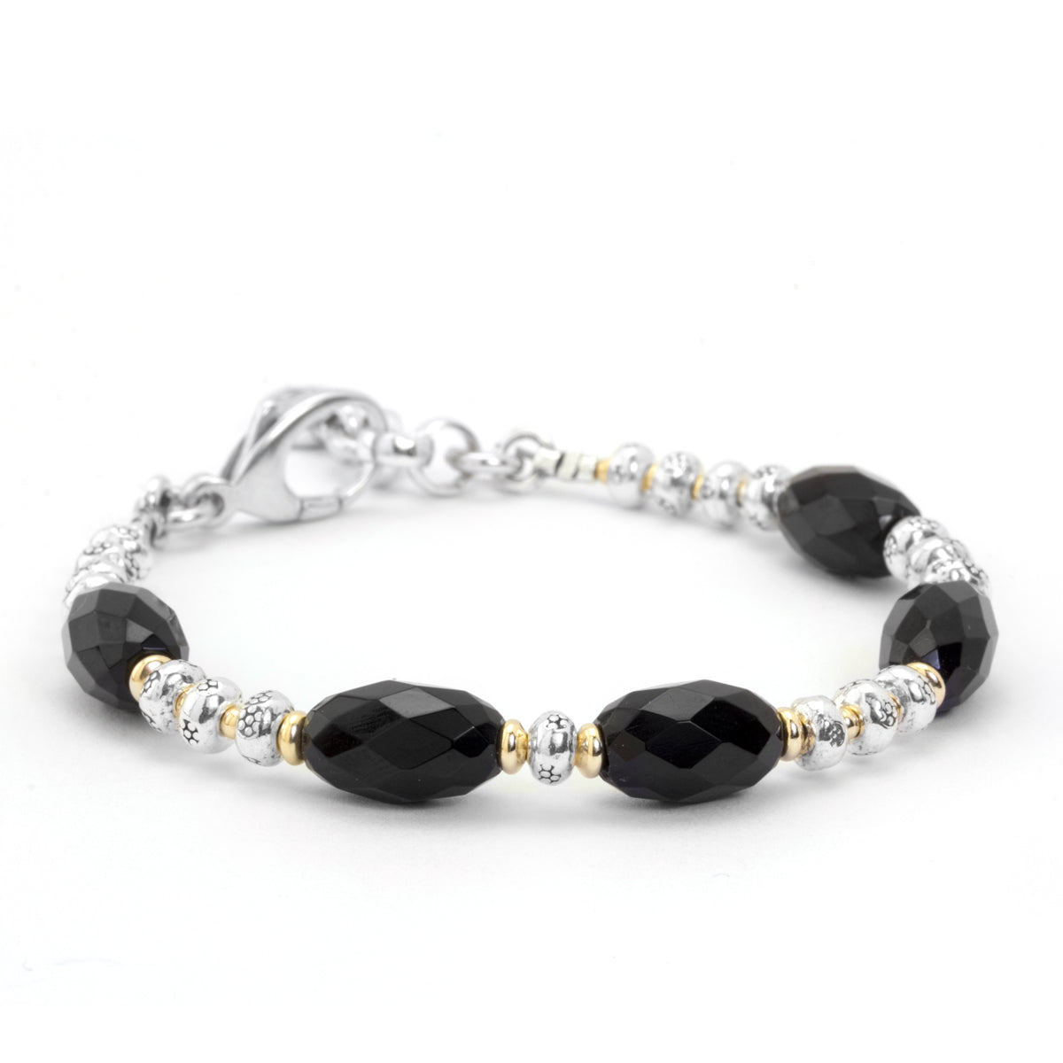 Onyx & Thai Silver Bracelet
