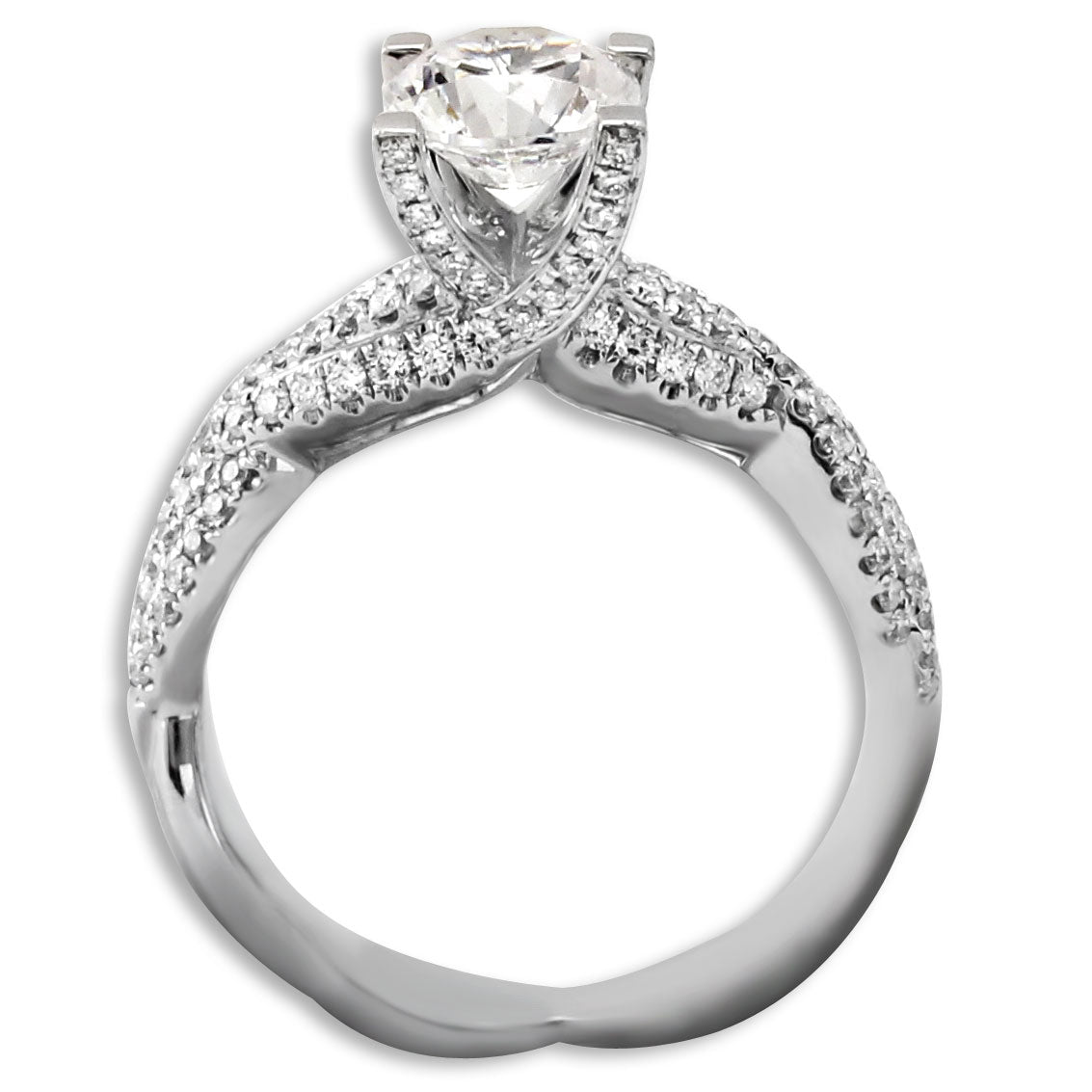 Diamond Ring with Double Twist Design 341805