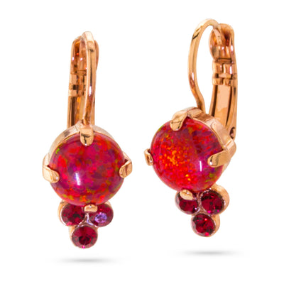 Mariana Red Opal Drop Earrings