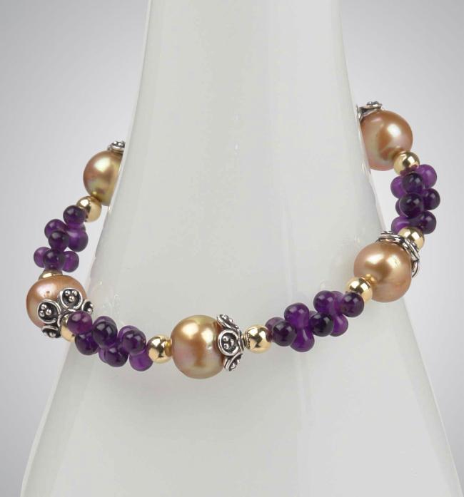 Amethyst & Pearl Bracelet-258890