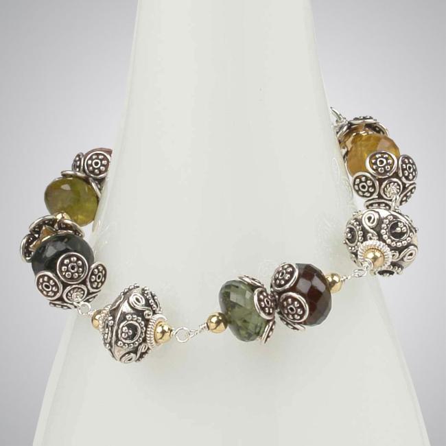 Yellow & Green Tourmaline Bracelet-259224