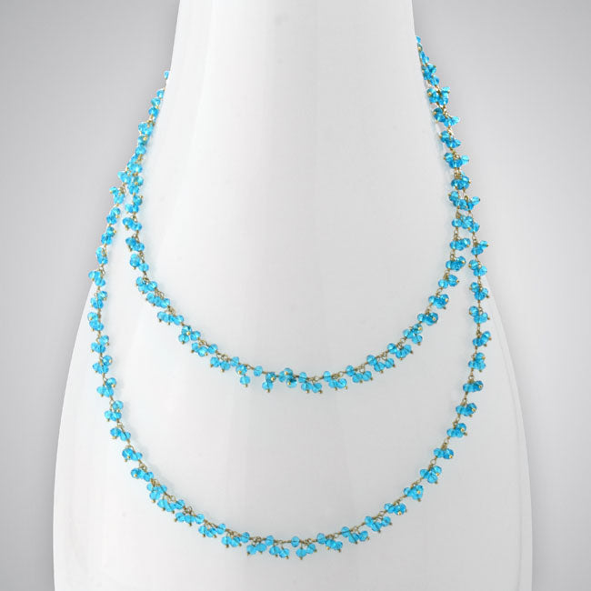 Medium Blue Quartz Necklace