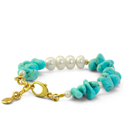 Impressionist Collection Turquoise & Pearl Bracelet