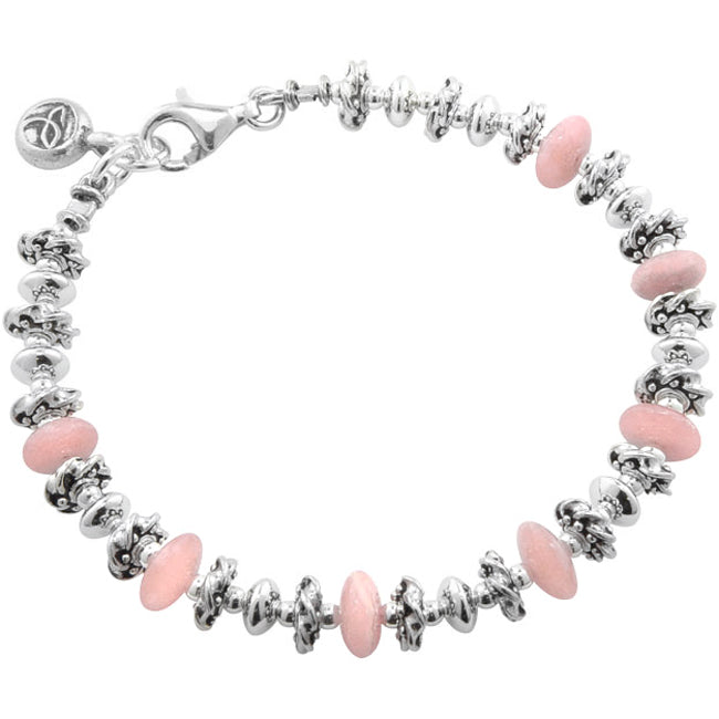 Rhodochrosite & Sterling Silver Bracelet-241250