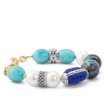 Impressionist Collection Alligator & Amazonite Bracelet