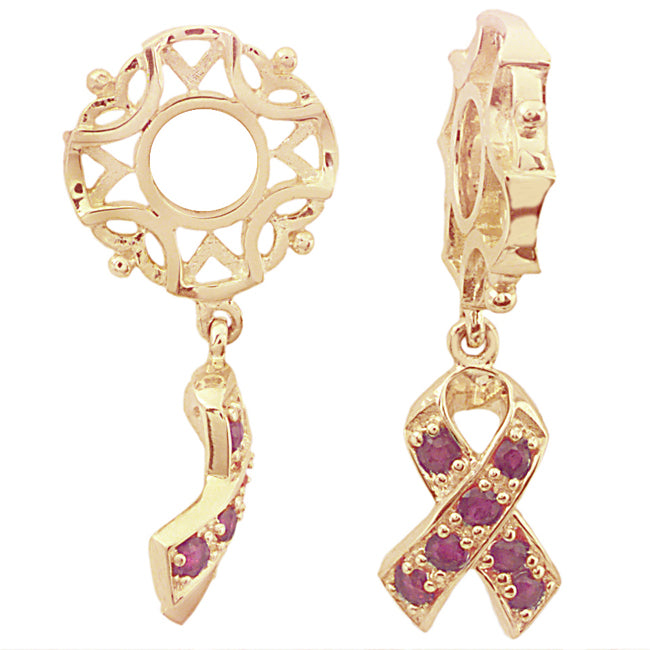 Storywheels Ruby Awareness Dangle 14K Gold Wheel ONLY 5 AVAILABLE!-274876