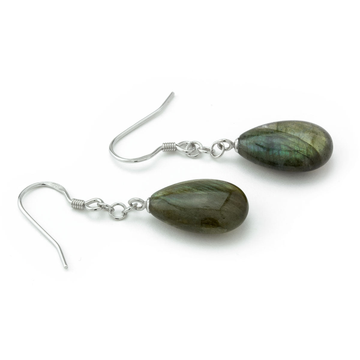 Labradorite Chain Earrings-645-831