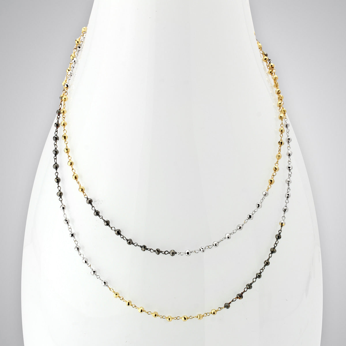 Dipped Pyrite Necklace-346816