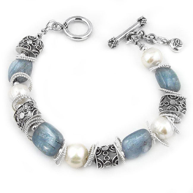 Kyanite & Pearl & Bracelet-182829