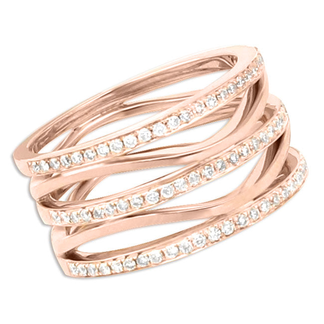 Rose Gold Diamond Ring-348309