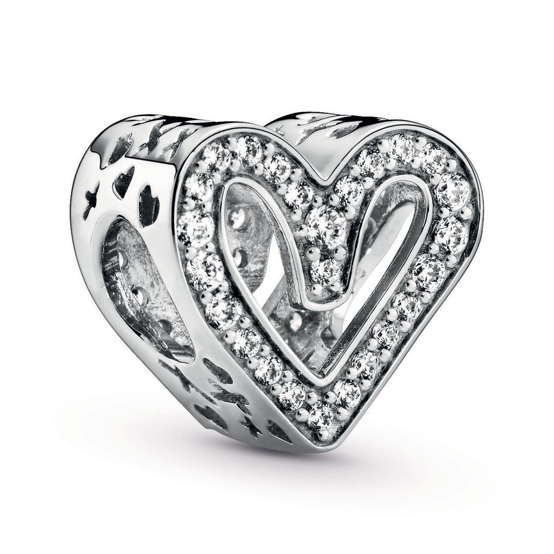 Pandora Sparkling Freehand Heart Charm Elisa Ilana