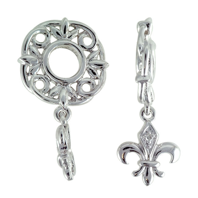 Storywheels Fleur De Lis with Diamond Dangle 14K White Gold Wheel ONLY 2 AVAILABLE!-291965