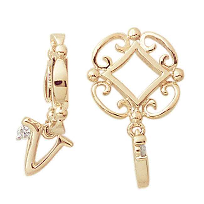 Storywheels 14K Yellow Gold V Dangle