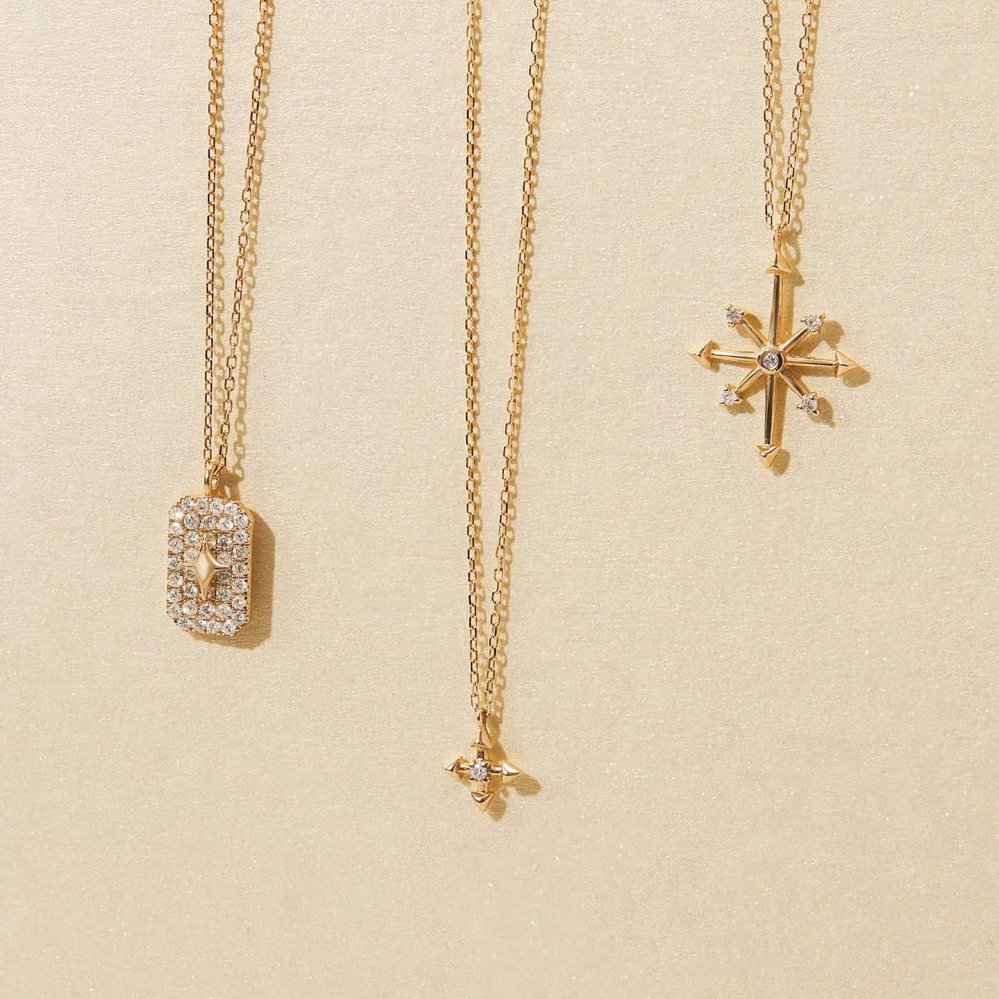CANDIE | Diamond Octagram Star Necklace