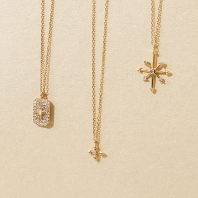 CANDIE | Diamond Octagram Star Necklace