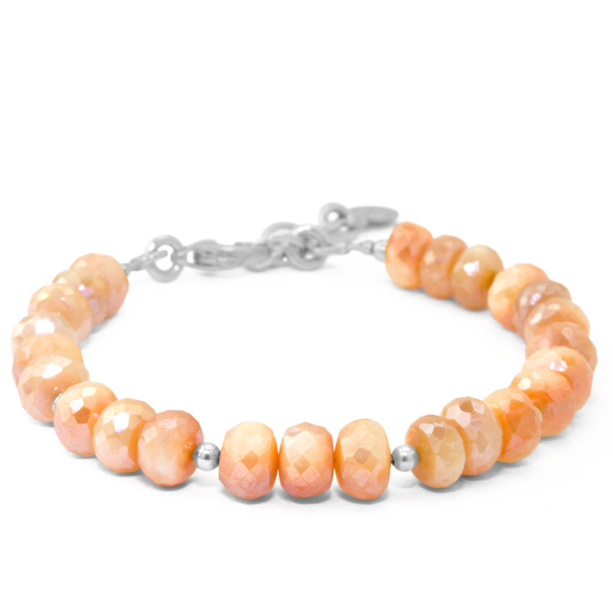 The Goddess Collection Peach Coated Quartz Bracelet
