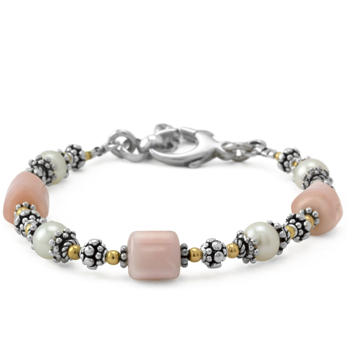 Pearl & Pink Opal Bracelet