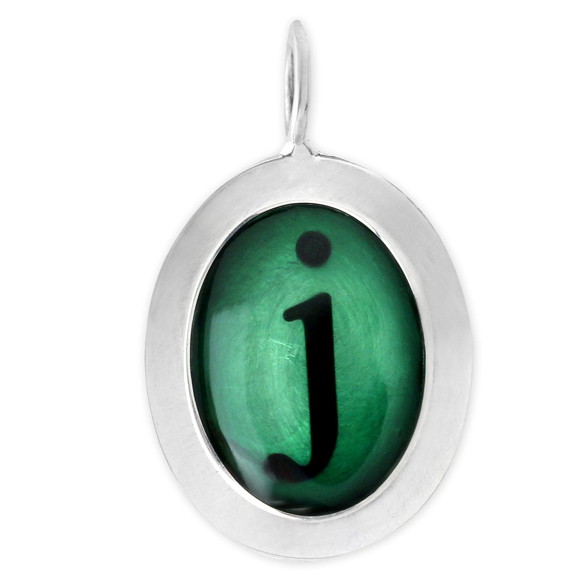 Initial 'j' Emerald Enamel charm 341301