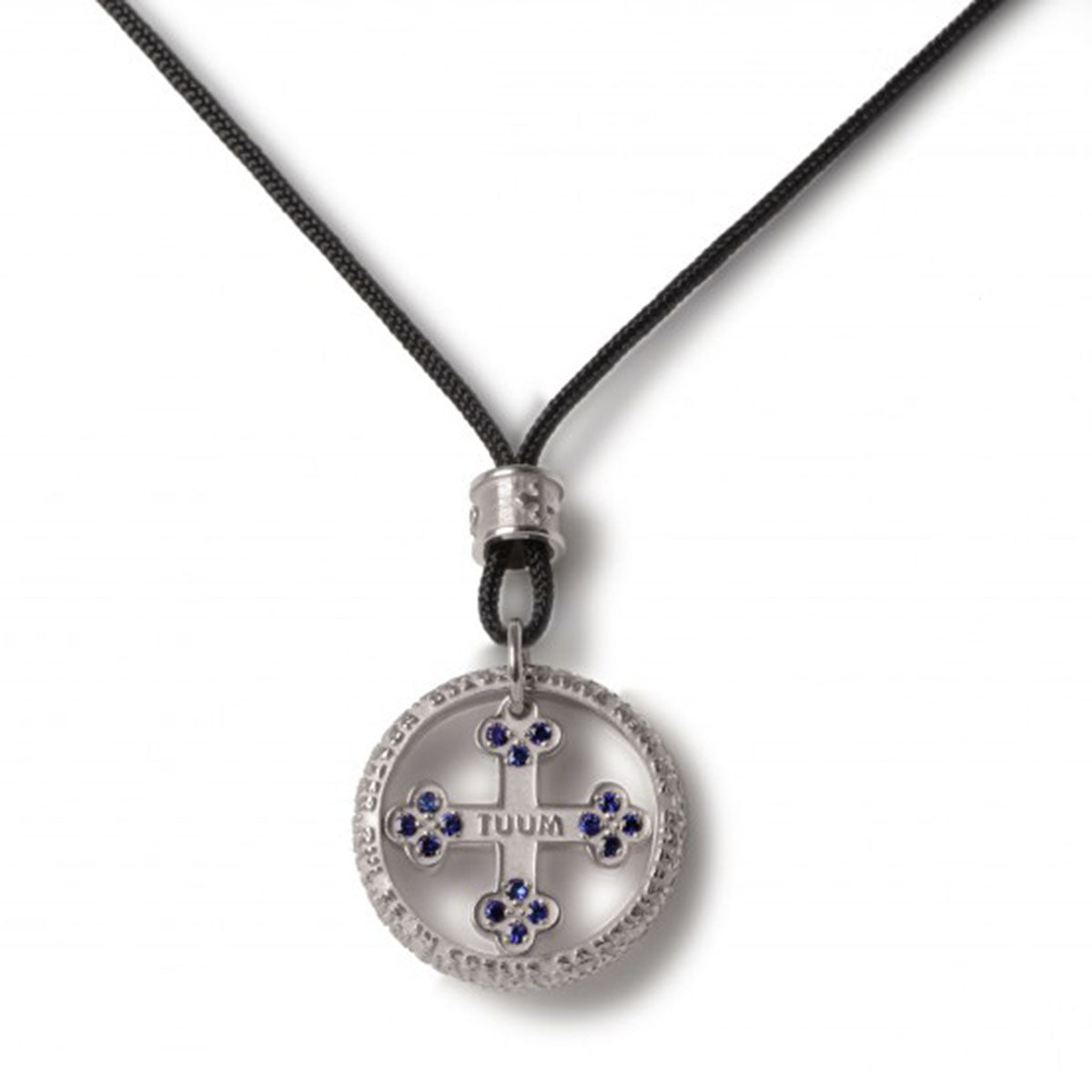 Our Father Flore Sterling Silver & Sapphire Necklace-605-1263