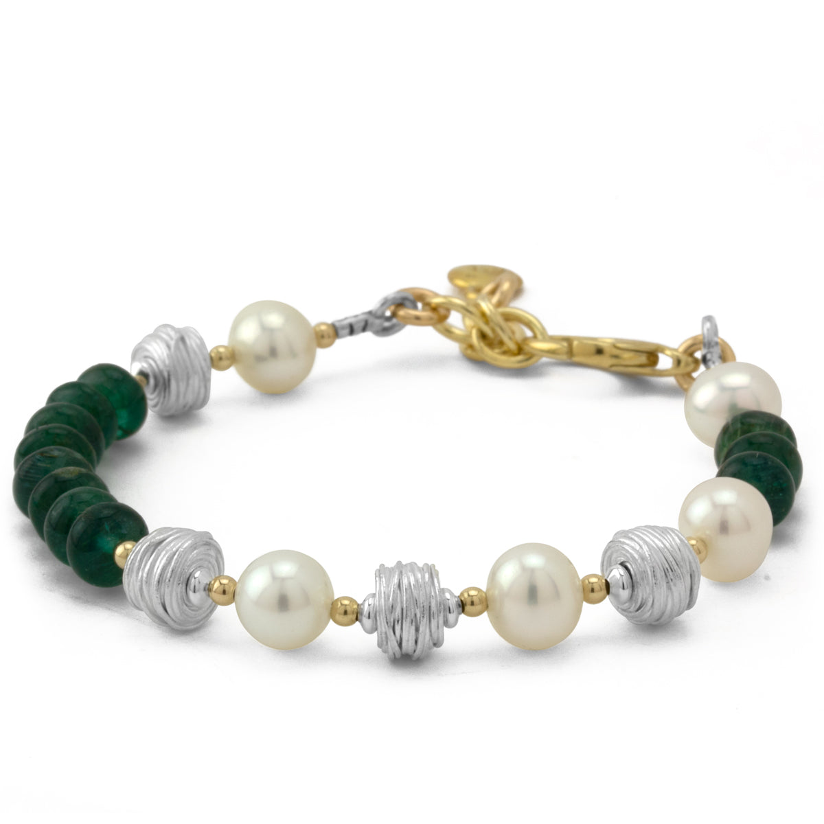 Pearl & Green Apatite Bracelet