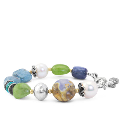 Impressionist Collection Chalcedony & Kyanite Bracelet