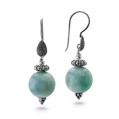 Terra Agate & Bali Silver Drops