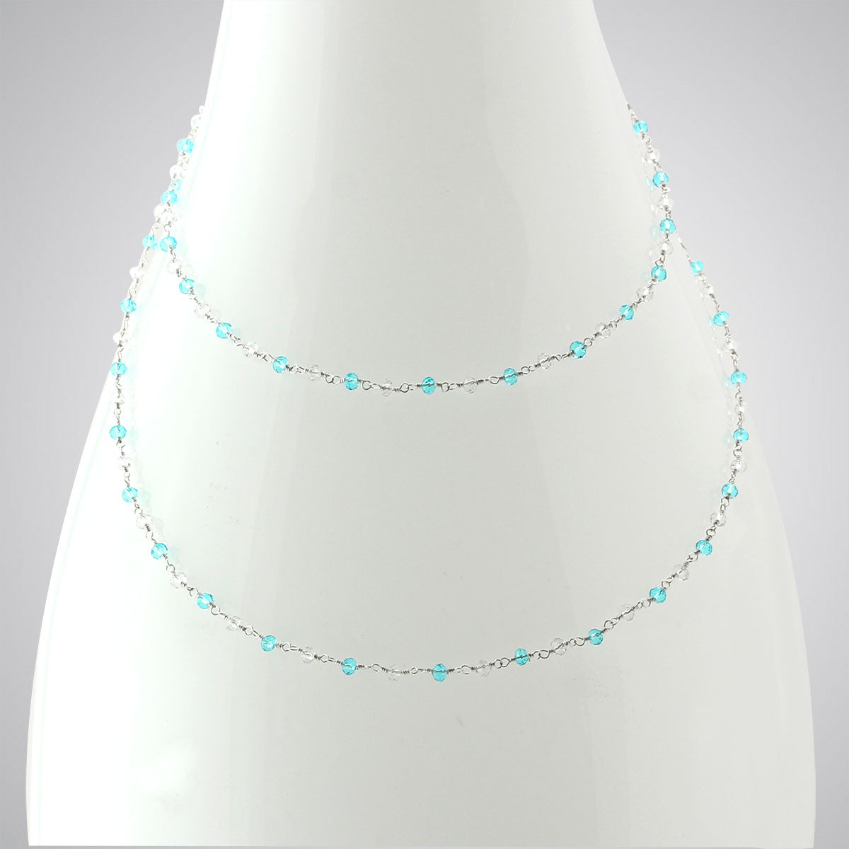 Blue & Clear Quartz Necklace